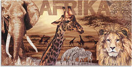 Wandbild ARTLAND "Afrika", braun (farbe