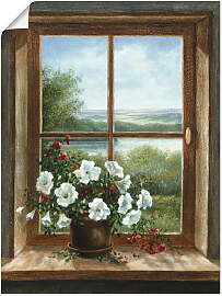 Wandbild ARTLAND "Blumen am Fenster",