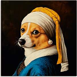 Wandbild ARTLAND "Der Corgi mit dem