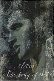 Wandbild ARTLAND "Elvis the King", grün 
