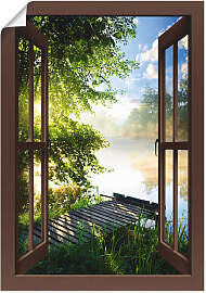 Wandbild ARTLAND "Fensterblick Angelsteg am