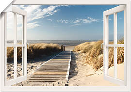 Wandbild ARTLAND "Fensterblick Nordseestrand