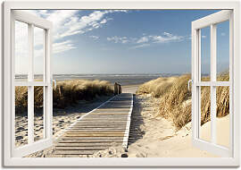Wandbild ARTLAND "Fensterblick Nordseestrand