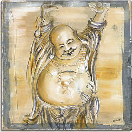 Wandbild ARTLAND "Fröhlicher Buddha