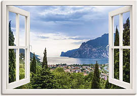 Wandbild ARTLAND "Gardasee durchs weiße