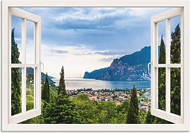 Wandbild ARTLAND "Gardasee durchs weiße
