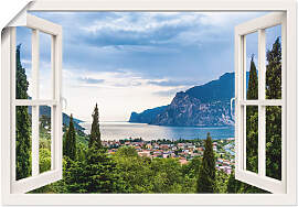 Wandbild ARTLAND "Gardasee durchs weiße