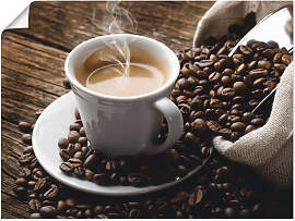 Wandbild ARTLAND "Heißer Kaffee - dampfender 