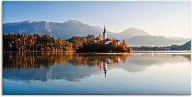 Wandbild ARTLAND "Herbst am Bleder See