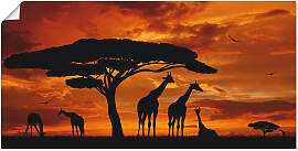 Wandbild ARTLAND "Herde von Giraffen im
