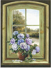 Wandbild ARTLAND "Hortensien am
