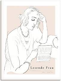 Wandbild ARTLAND "Lesende Frau", farbe