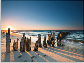 Wandbild ARTLAND "Sonnenuntergang Strand