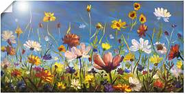Wandbild ARTLAND "Wildblumenwiese blauer