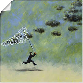 Wandbild ARTLAND "Wolkenfänger", grün