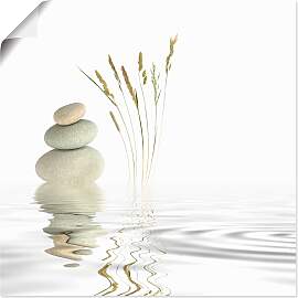 Wandbild ARTLAND "Zen Friede", weiß