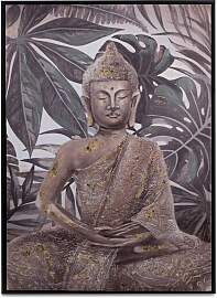 Wandbild, Wanddeko BUDDHA Motiv B auf Leinwand