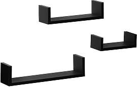 Wandboard U-Bord in Schwarz 3-teilig