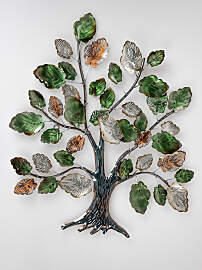 Wanddeko, Wandbild BLÄTTERBAUM 60x70cm grün