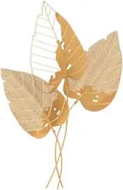 Wanddekoration Mauro Ferretti Autumn Leaf Gold