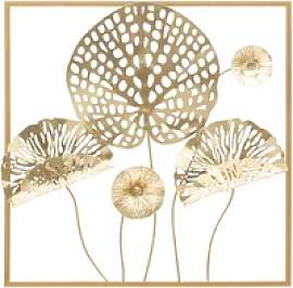 Wanddekoration Mauro Ferretti Gold Flowers