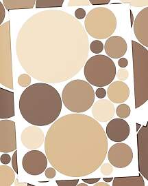 WANDfee Wandtattoo Punkte I beige braun I