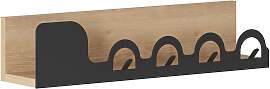 Wandgarderobe Liora ca. 63x14x14 cm Eiche dunkel