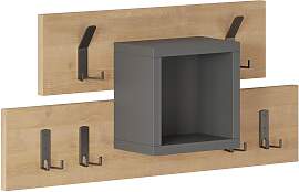 Wandgarderobe Lumina ca. 68x32x13 cm Eiche/Anthr.