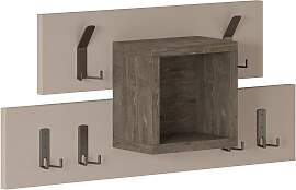 Wandgarderobe Lumina ca. 68x32x13 cm Mokka