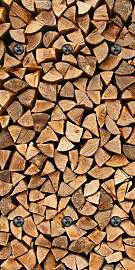 Wandgarderobe QUEENCE "Paneel Holzstapel