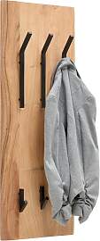 Wandgarderobe Rivera 6 Schwarz/Akaziefarben