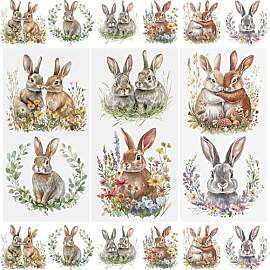 WANDIC 3 Bogen Rub On Sticker Ostern