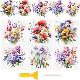 WANDIC 3 Bogen UV DTF Cup Warp Transfer Stickers,