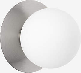 Wandlampe Aus Eisen Und Glas Anine Grau Chrom