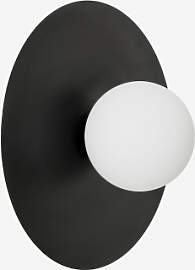 Wandlampe Aus Eisen Und Glas Anine Schwarz &
