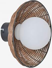 Wandlampe Aus Rattan Lutyen Natürlich - Sklum