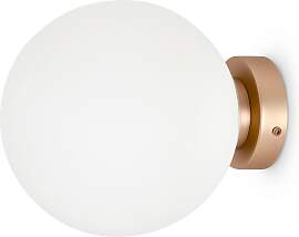 Wandleuchte Basic Form Weiß/Goldfarben max. 40
