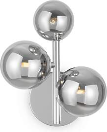 Wandleuchte Dallas Chromfarben/Grau max.28 Watt