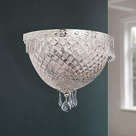 Wandleuchte EMPIRE CRYSTAL, 2-flammig, altsilber