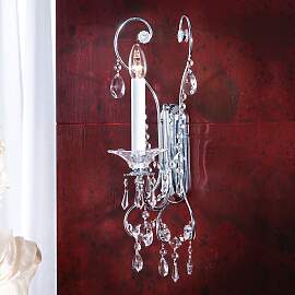 Wandleuchte KATHARINA, 1-flammig, Chrom, H52cm