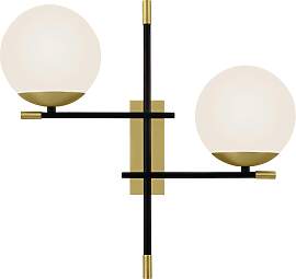 Wandleuchte Nostalgia Schwarz/Gold max. 40 Watt