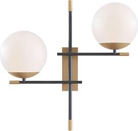 Wandleuchte Nostalgia Schwarz/Gold max. 40 Watt