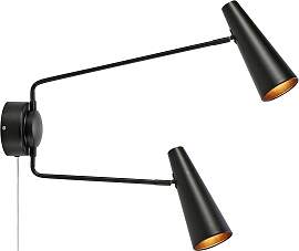 Wandleuchte Peak Wall Schwarz max. 40 Watt