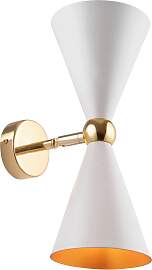 Wandleuchte Vesper Weiß/Goldfarben max. 40 Watt
