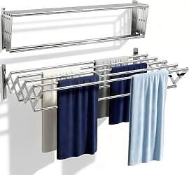 Wandmontierter Wäscheständer, Ausziehbarer