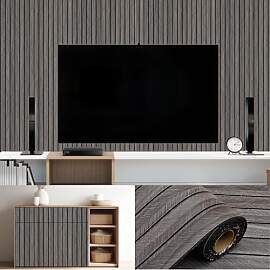 Wandpaneele Selbstklebend Holzoptik 3D, 300x40 cm