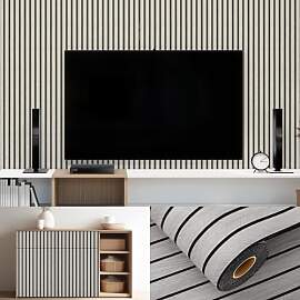 Wandpaneele Selbstklebend Holzoptik 3D, 300x40 cm