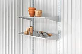 Wandregal BIOHORT "Regalböden", silber, 