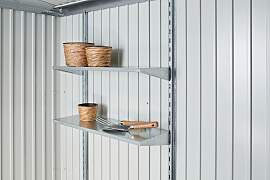 Wandregal BIOHORT "Regalböden", silber, 