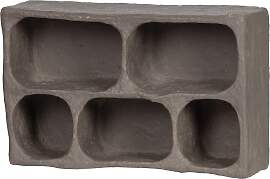 Wandregal Clay aus Pappmaché, modern,